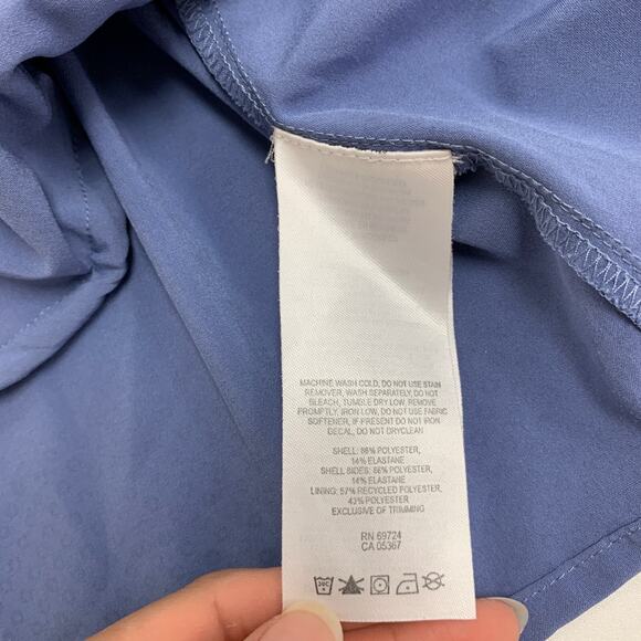 Columbia Shirt Womens M Medium Periwinkle Omni Freeze Snap Buttons Tab Sleeve - Picture 11 of 14